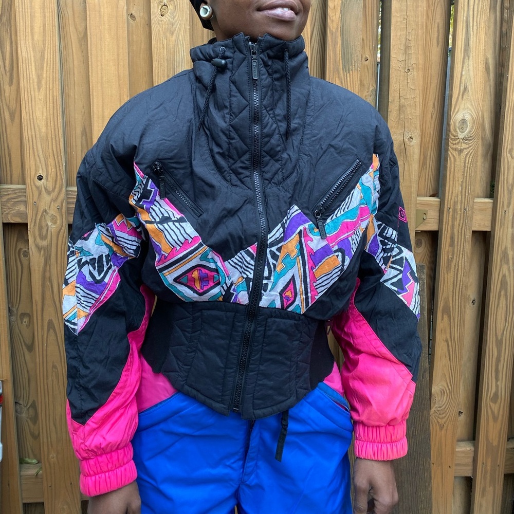 Vintage Multicolored Puffy Jacket Coat